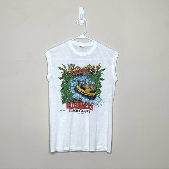 Vintage congo river rapids busch gardens Tank Top T Shirt - Picture 1 of 5